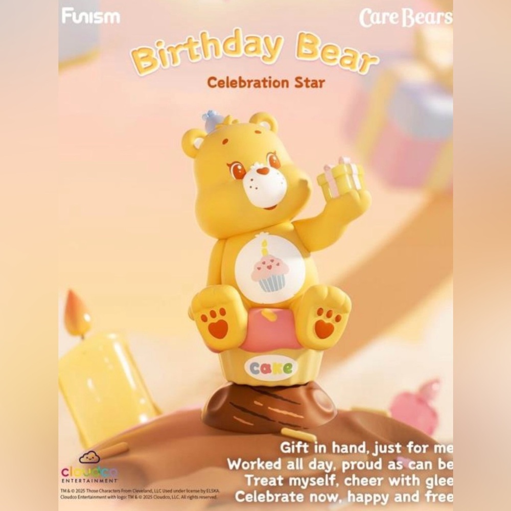 FUNISM- Care Bears ‘Planet of Joy’ series- Birthday Bear (NIB)